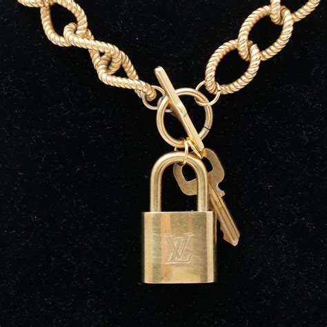 louis vuitton lock and key necklace|Louis Vuitton lock necklace vintage.